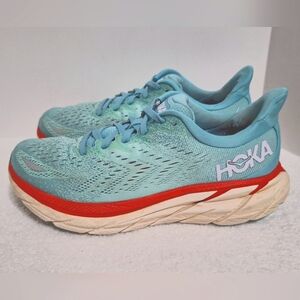HOKA ONE ONE W Clifton Aqua Blue Running Shoes 8 1119394 AEBL Women's Size 6.5